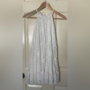 Size 8 girls white lace dress